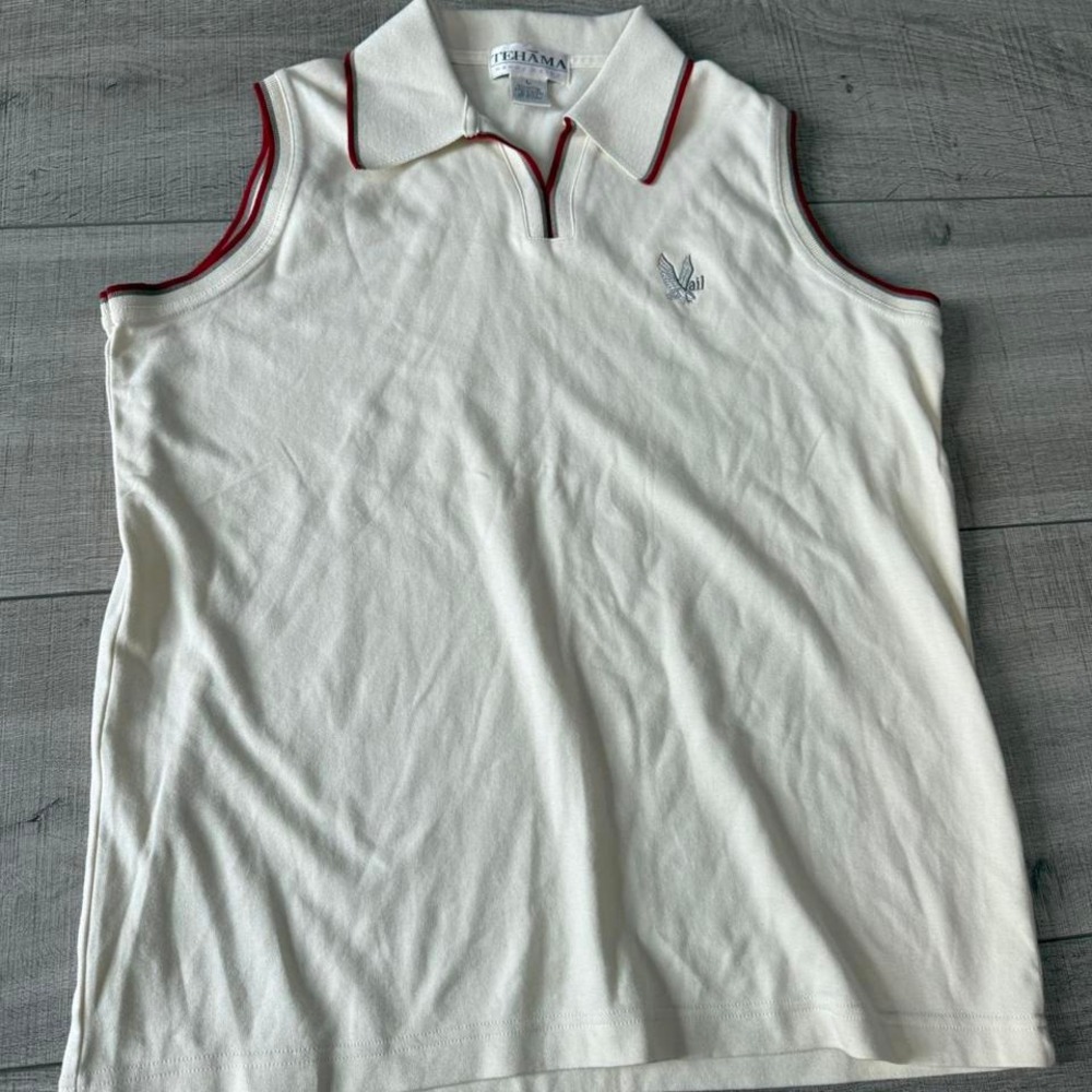 Vintage‎ Tehama Nancy Haley Vail Sleeveless Polo Shirt (L)